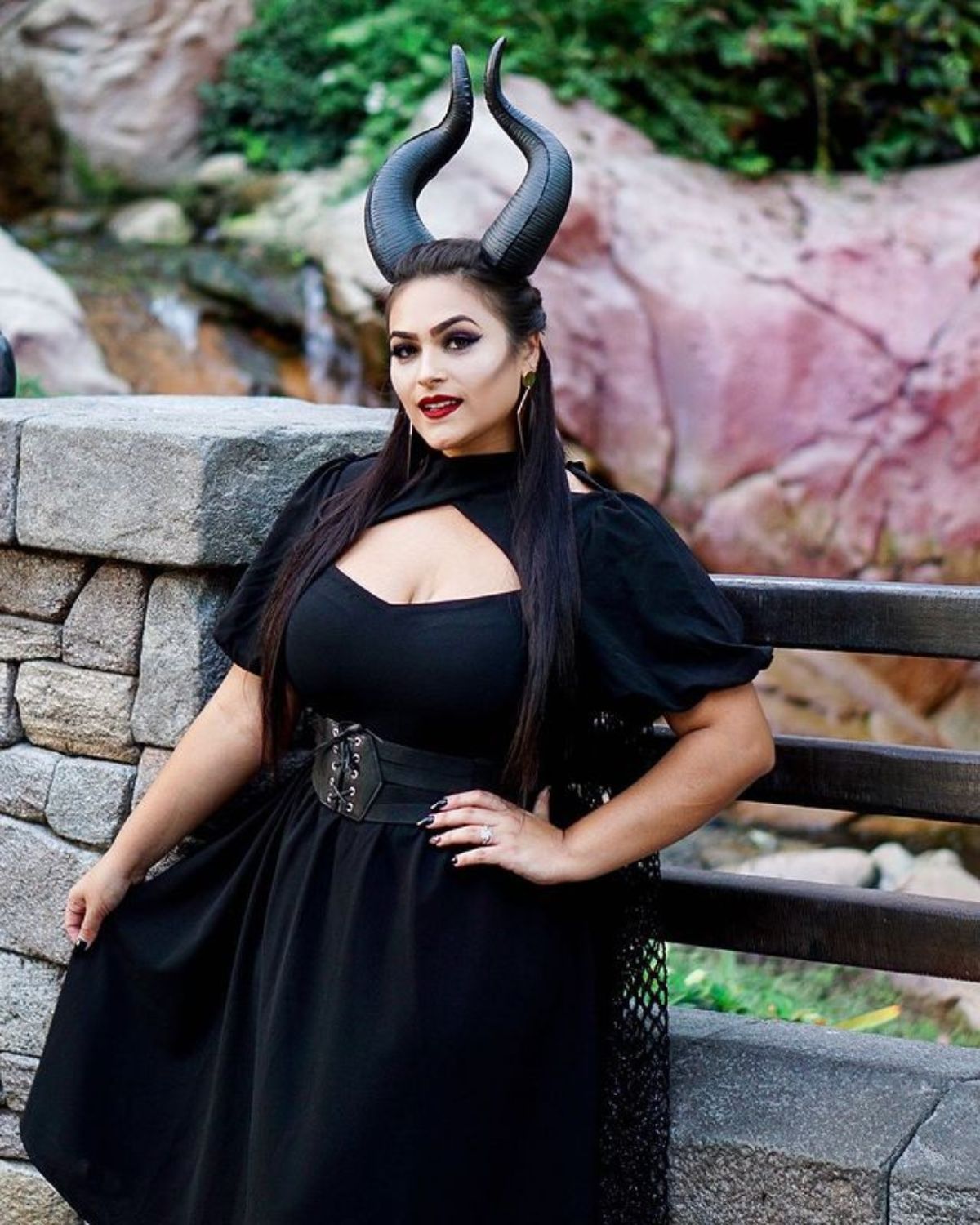 Black Dress Maleficent Disneybound outfit idea