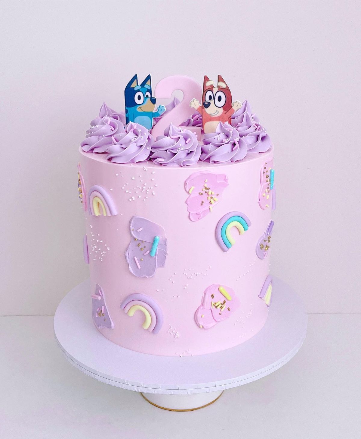 Pink Bluey Birthday Cake