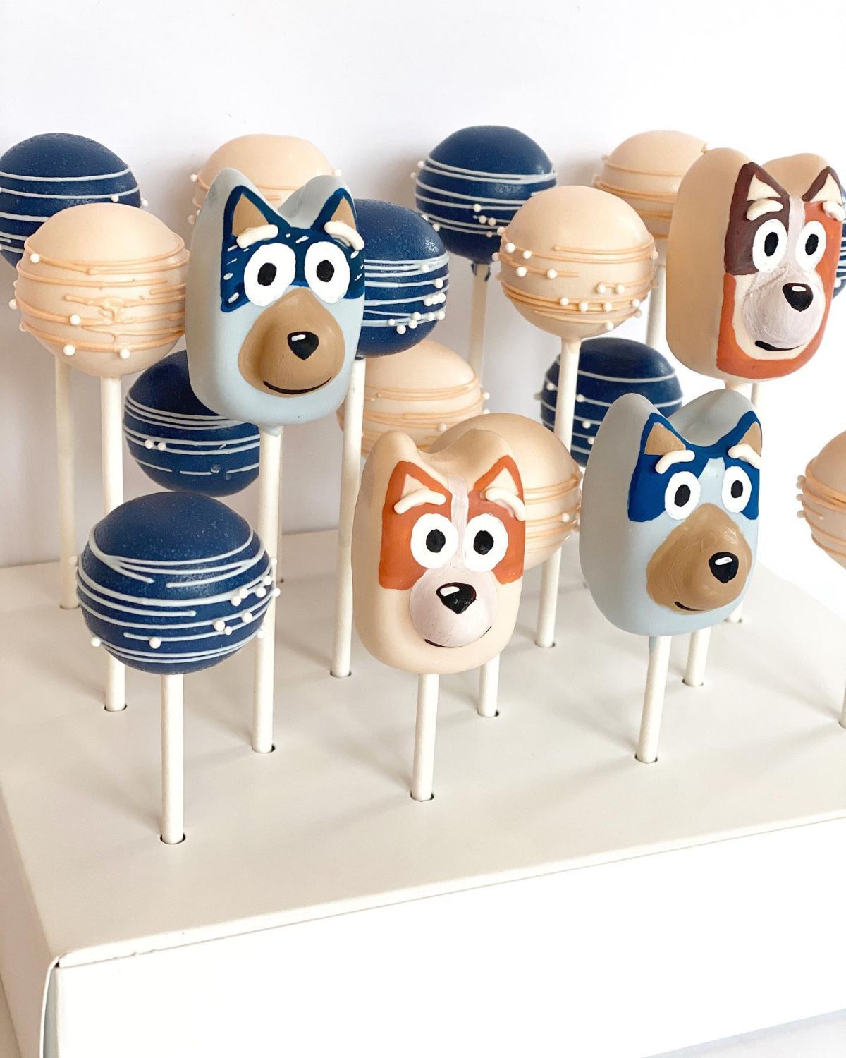Bluey And Bingo Face Cake Pops
