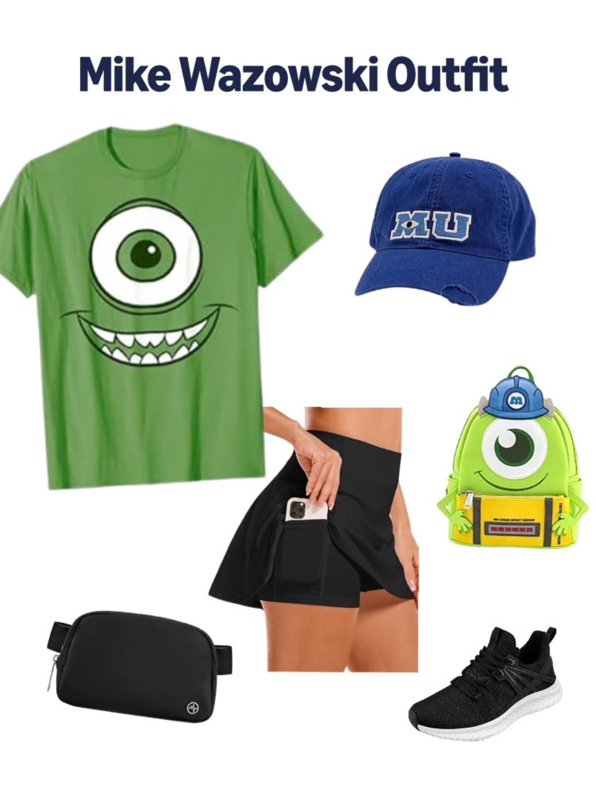 mike wazowski outfit with a skirt