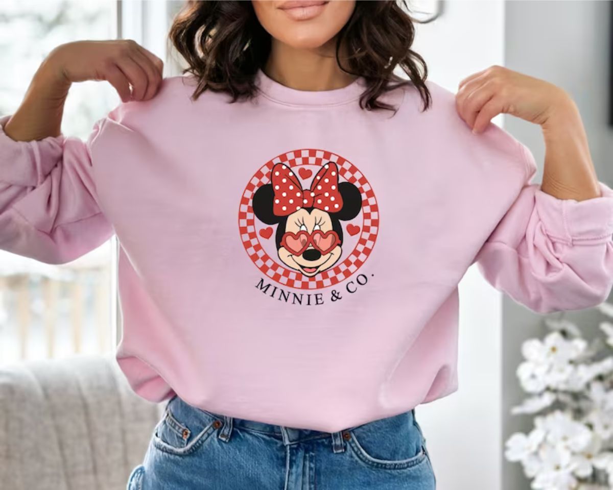 Minnie Mouse Checkered Sweatshirt