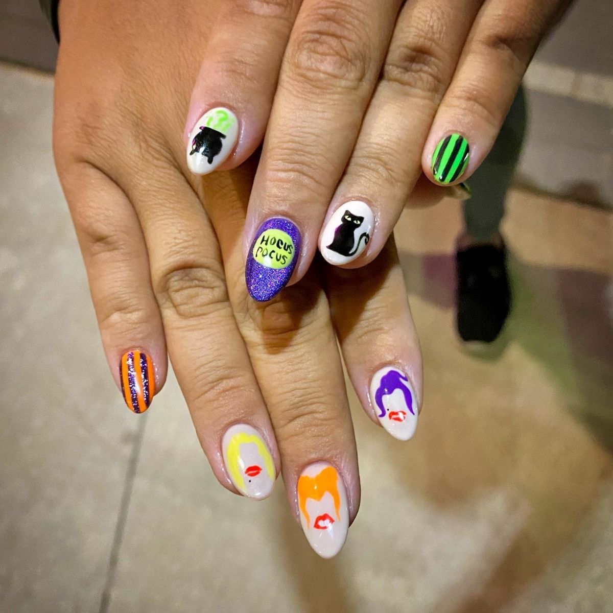 Cute Hocus Pocus Nails