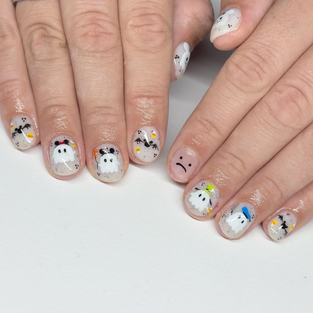 Disney Character Ghost Nails