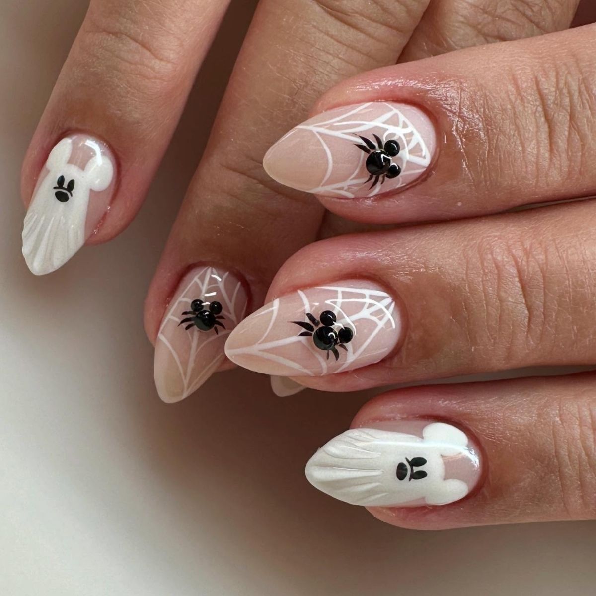 Mickey Spider and Ghost Nails