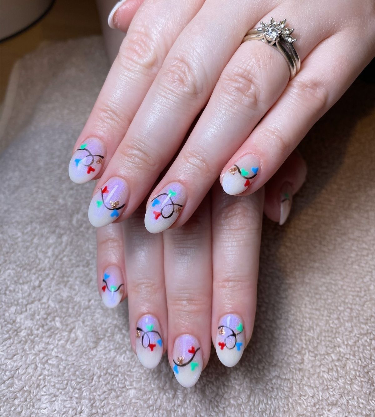 Beautiful Mickey Lights Nails

