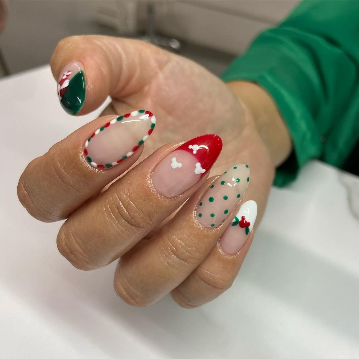 Disney Christmas Themed Nails

