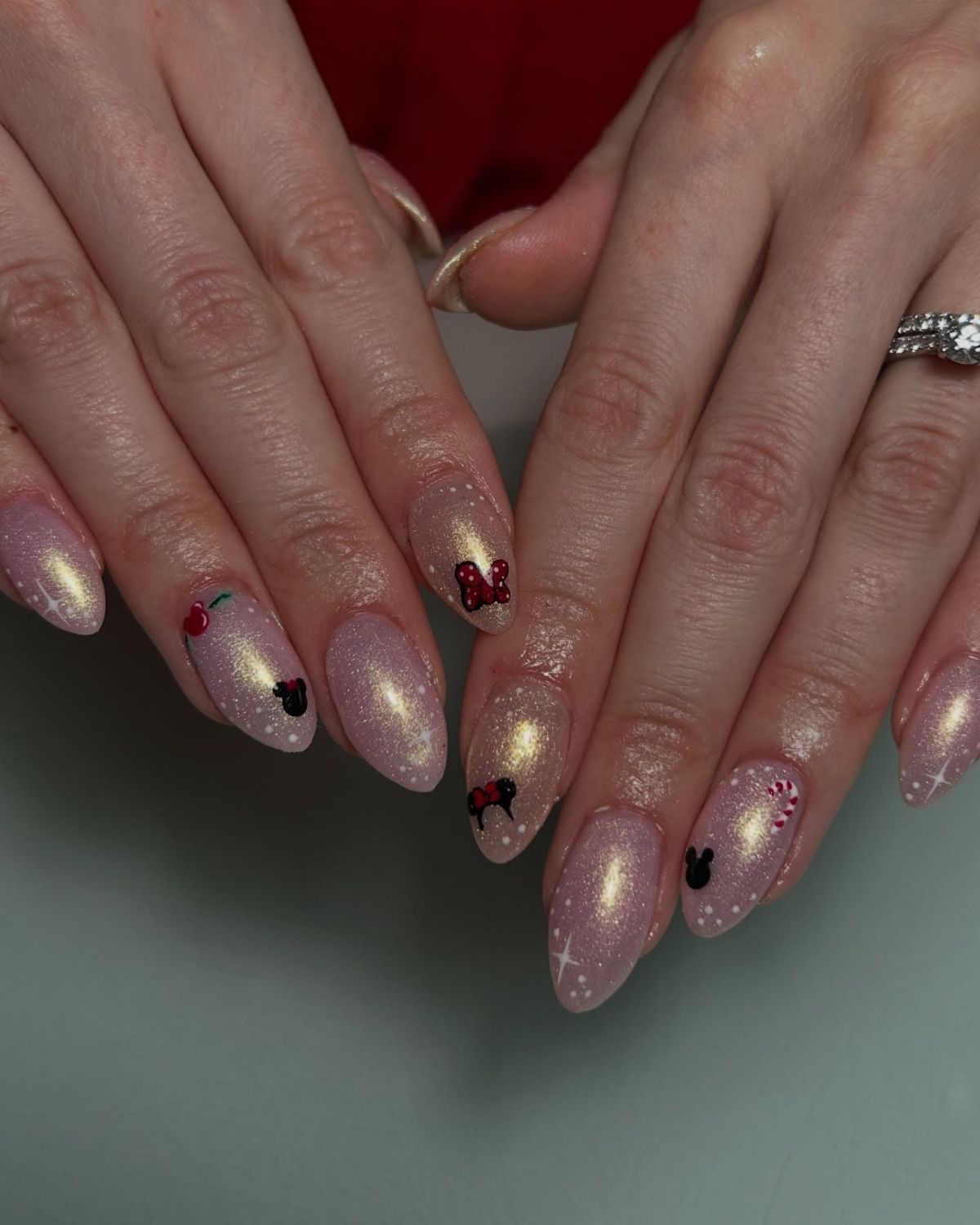 Subtle Disney Christmas Nails

