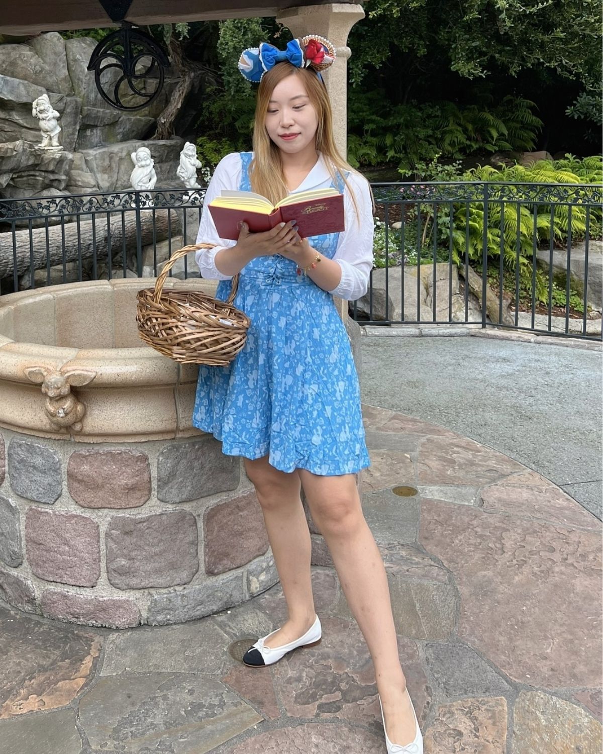 Belle Blue Dress Look