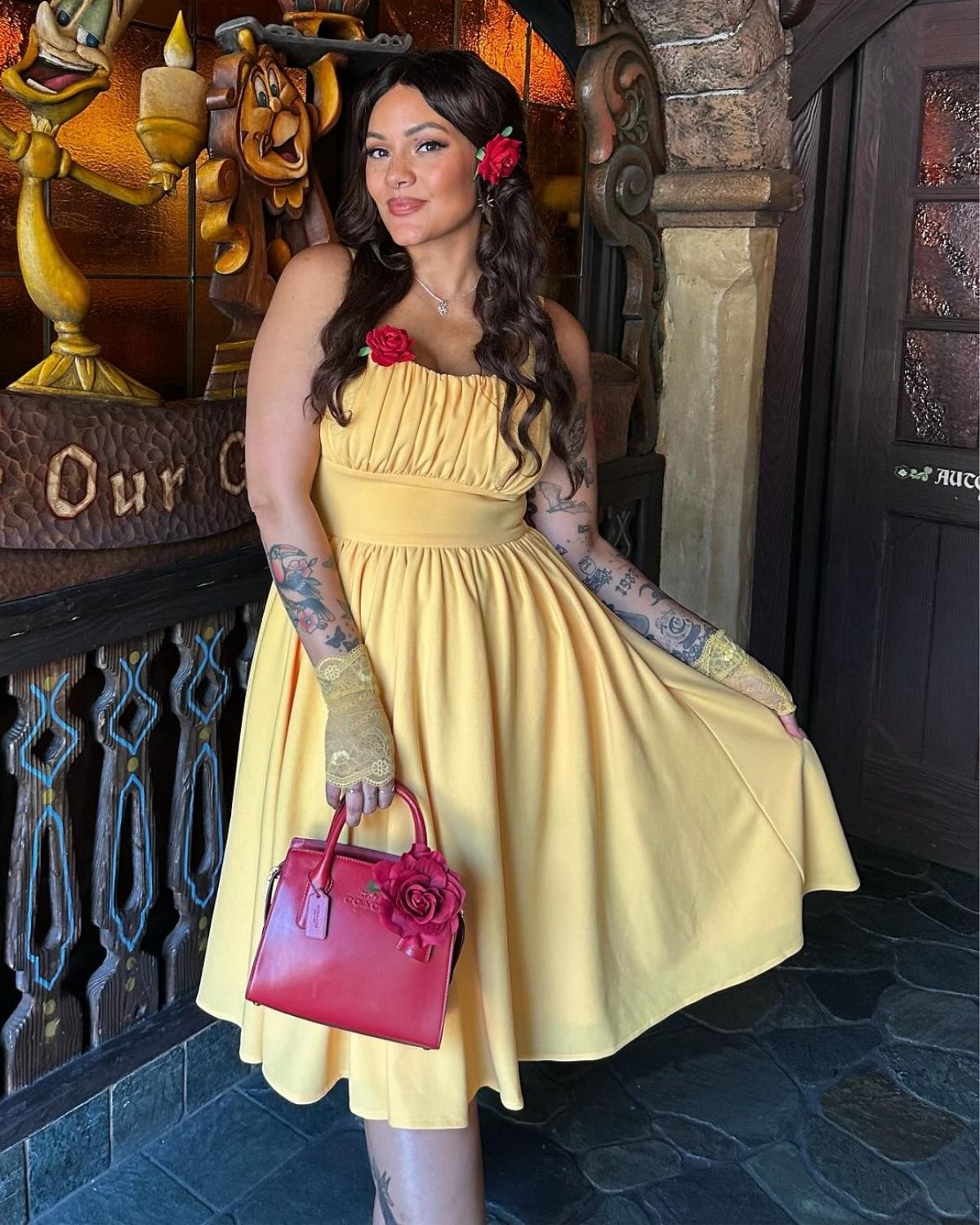 Yellow And Red Belle Outfit