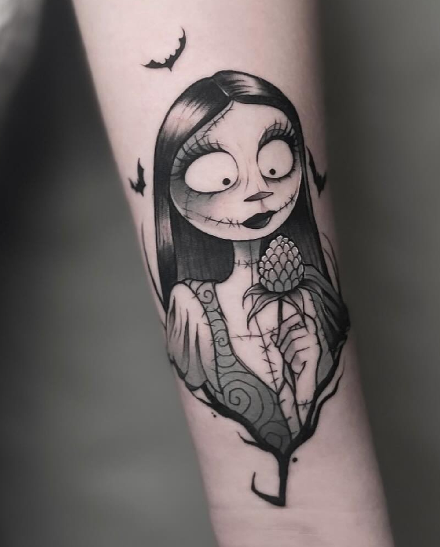 Black and Grey Sally Tattoo


