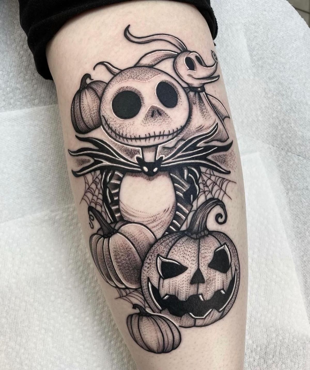 Jack Skellington and Zero Tattoo

