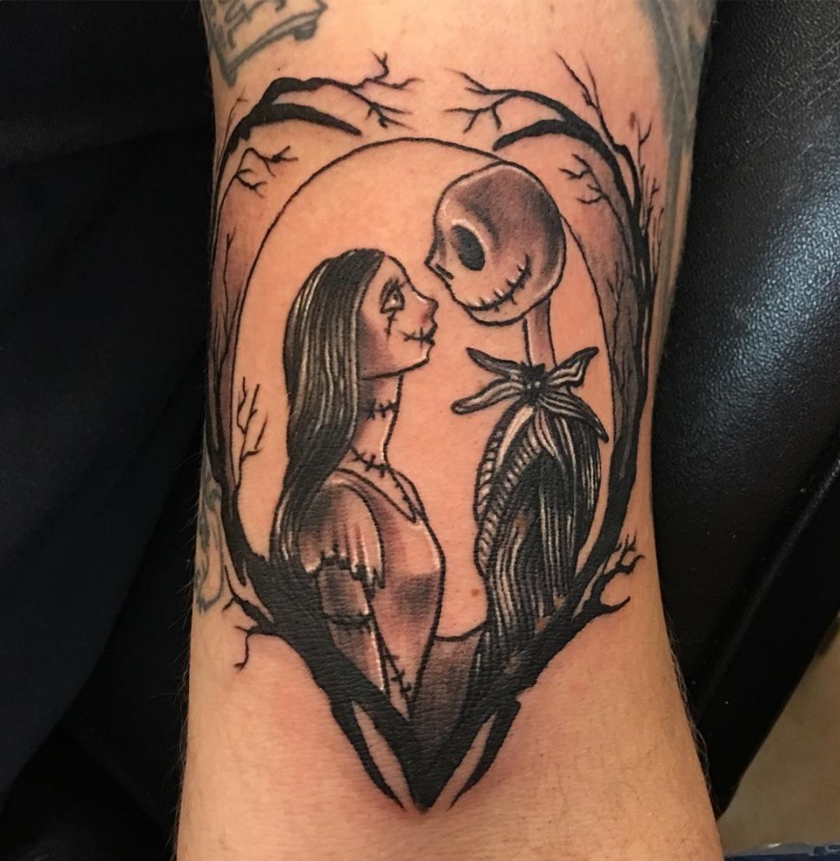 Romantic Jack & Sally Tattoo

