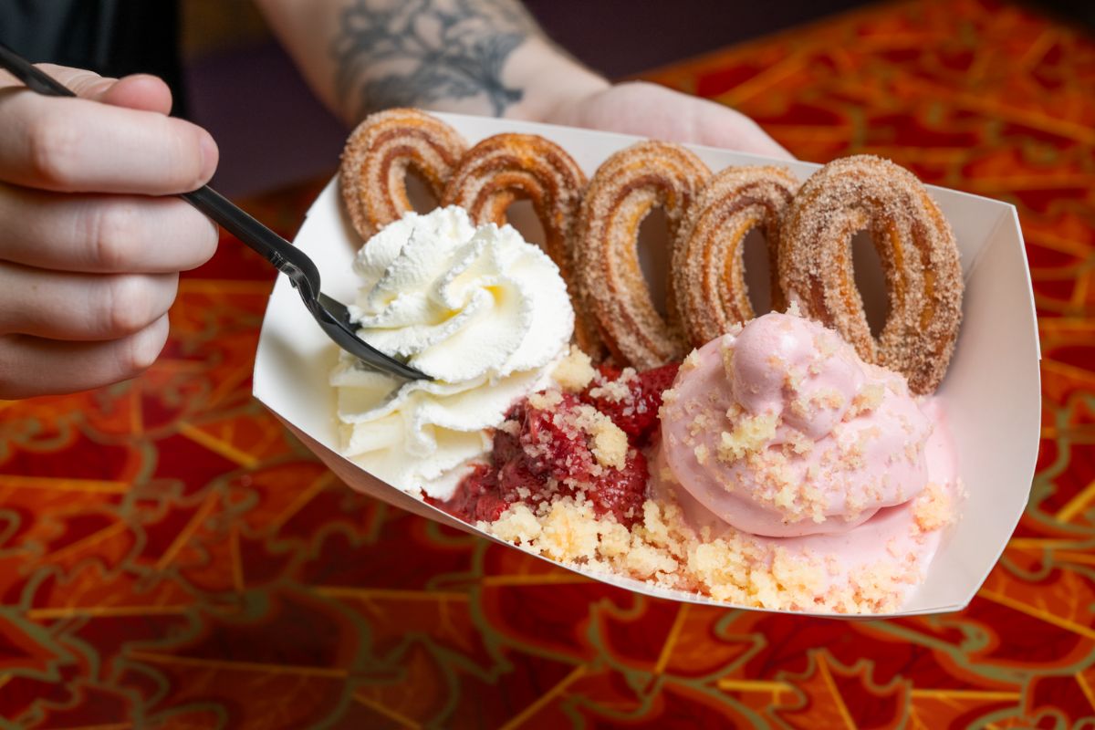 Churro Strawberry Shortcake Sundae